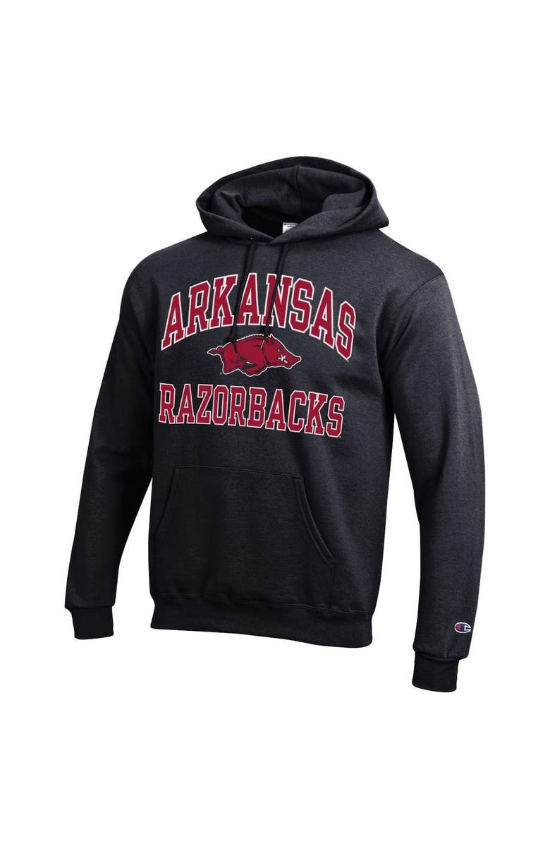 Champion Men's Champion Black Arkansas Razorbacks High Motor Pullover Hoodie, Alternate, color,