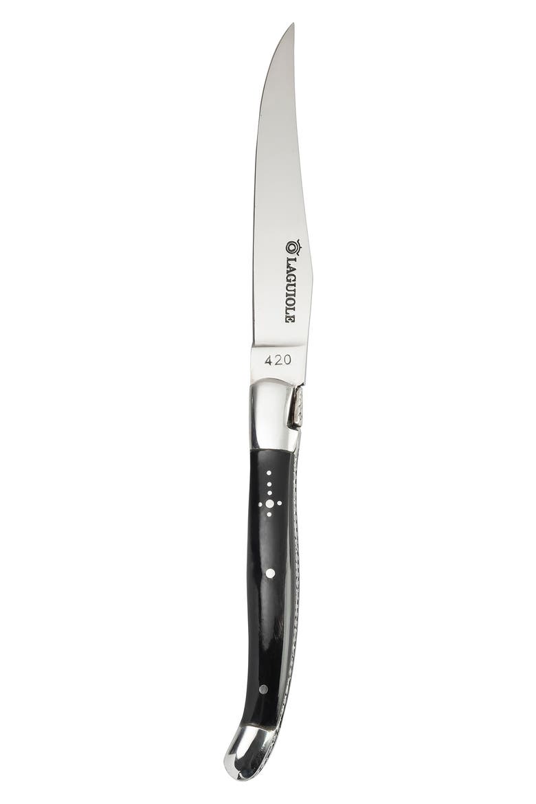 Laguiole Steak Knives - Set of 4, Alternate, color, BLACK