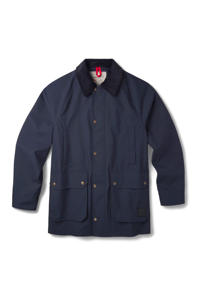 Derwent Long Sleeve Collared Barn Jacket, Alternate, color, Navy