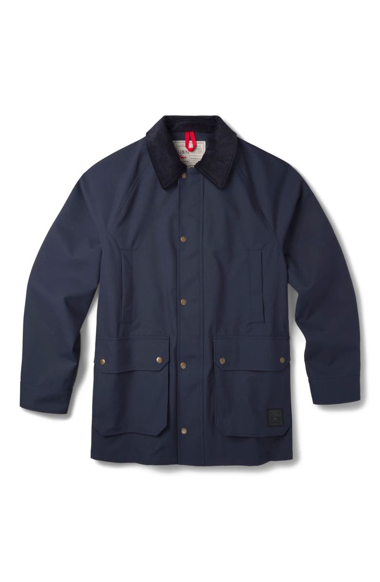 Aubin Derwent Long Sleeve Collared Barn Jacket, Alternate, color, Navy