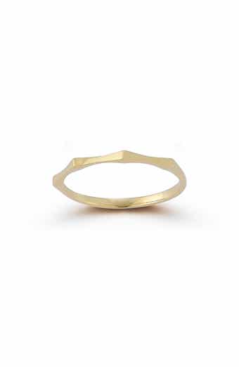Ember Fine Jewelry Faceted Thin Band Ring