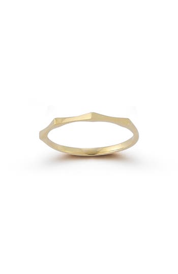 Ember Fine Jewelry Faceted Thin Band Ring In Gold