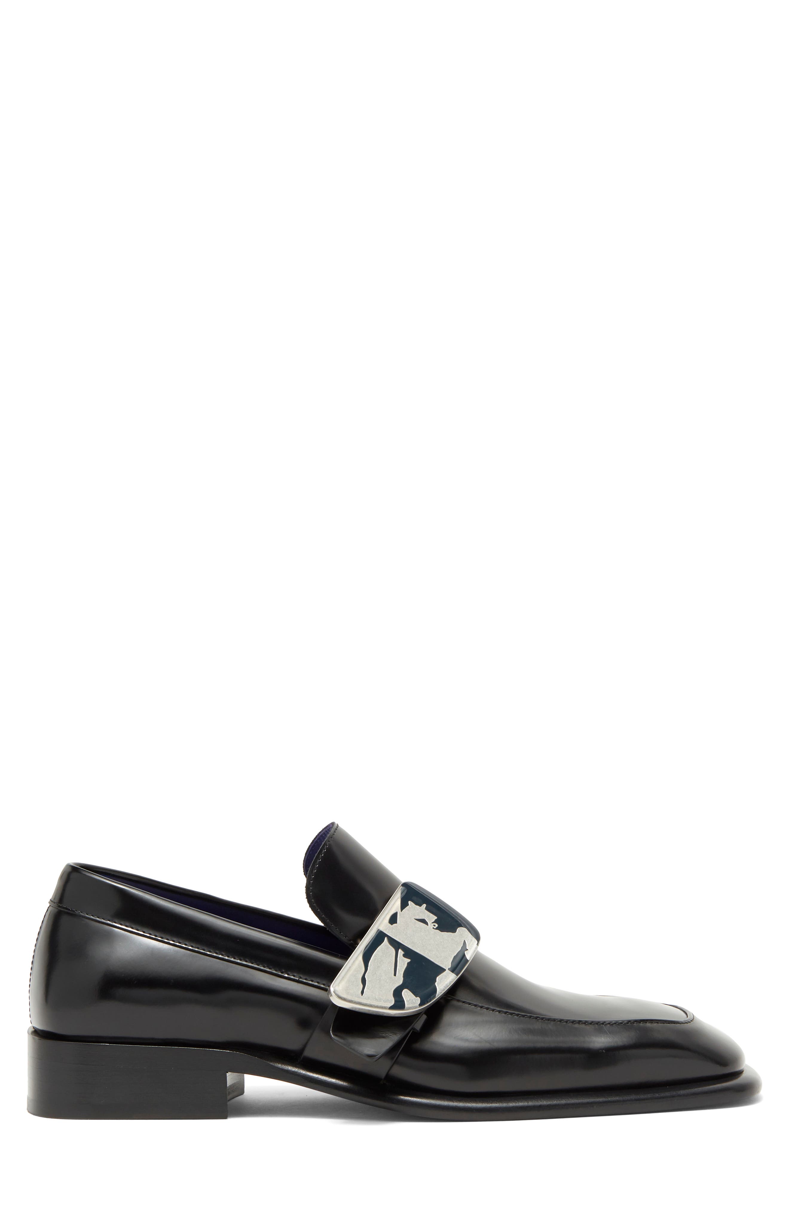 Burberry Shield Loafer, Alternate, color, Black