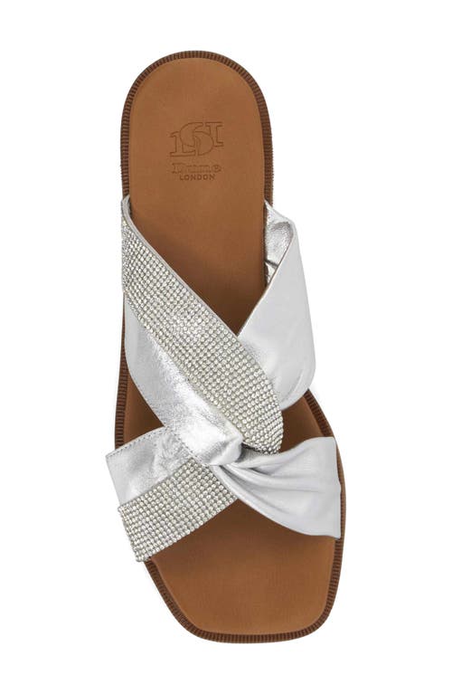 Dune London Lossey Crystal Slide Sandal In Silver