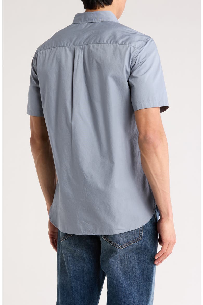 Riviera Short Sleeve Button-Up Shirt, Alternate, color, DUSTY BLUE