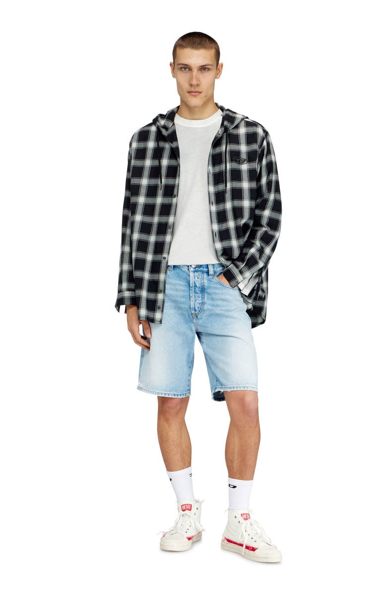 DIESEL<sup>®</sup> Regular-Short Distressed Denim Shorts, Alternate, color, Denim