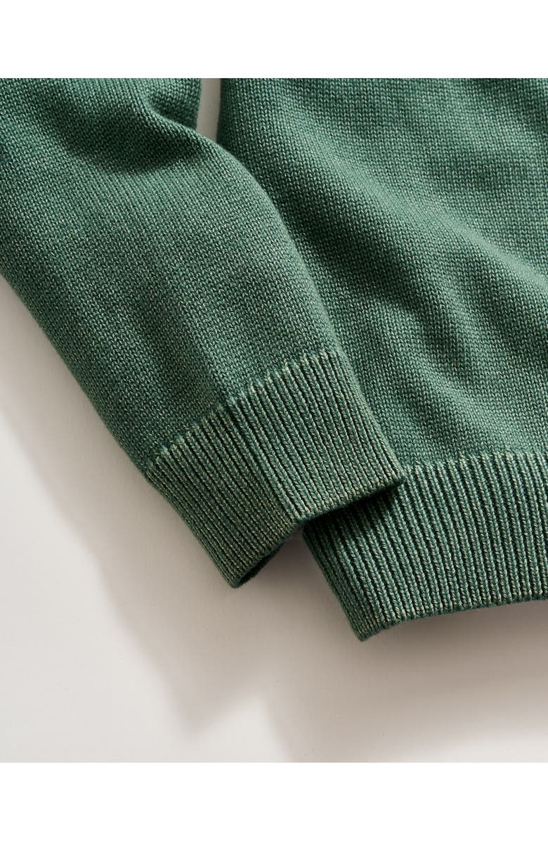 Billy Reid Cotton Henley Sweater, Alternate, color, Jungle Green
