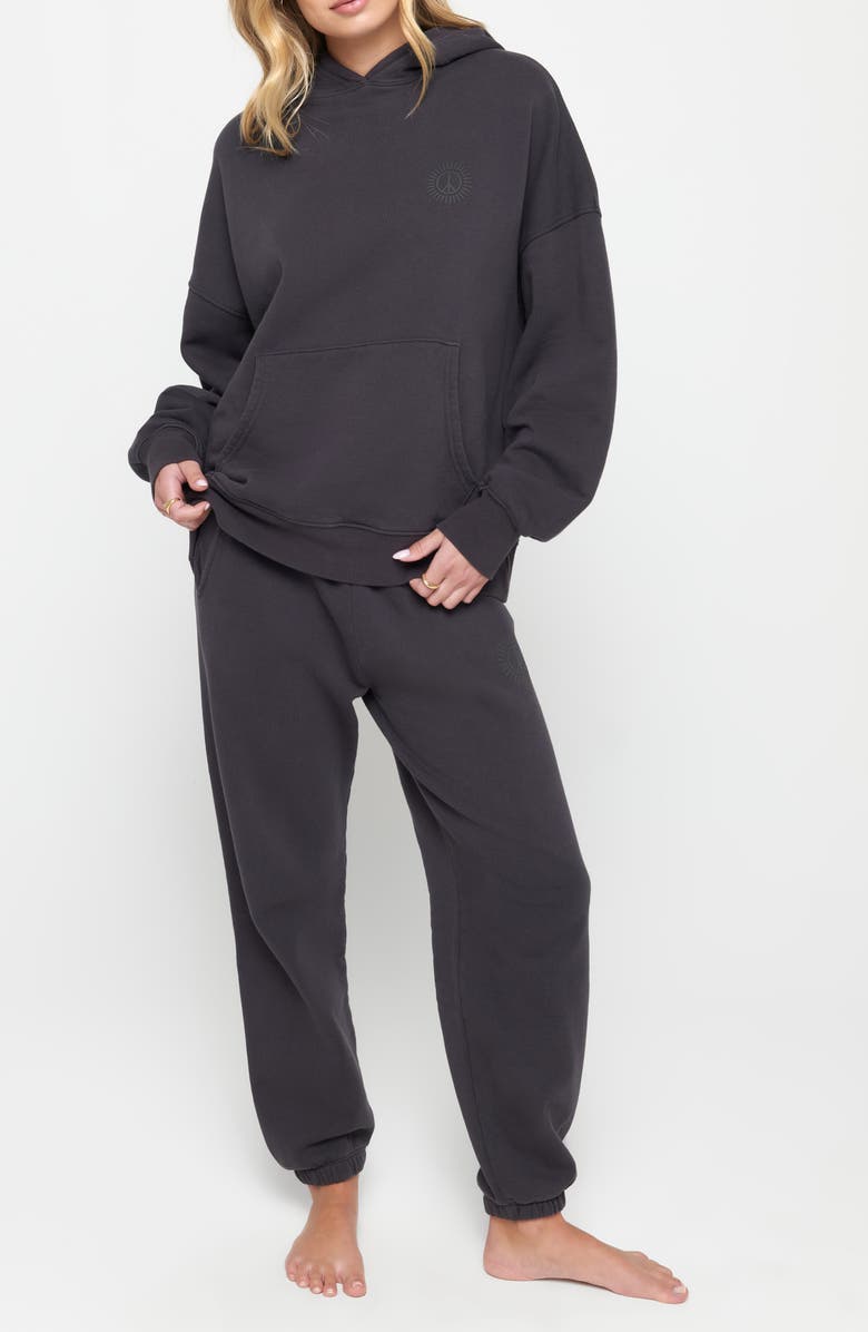 Spiritual Gangster Peace of Mind Easy Cotton Graphic Hoodie, Alternate, color, Vintage Black