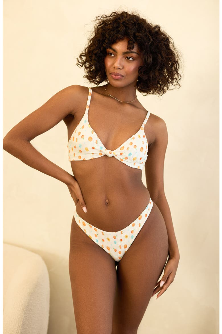 Seaport Thong Bikini Bottom, Alternate, color, Clementine