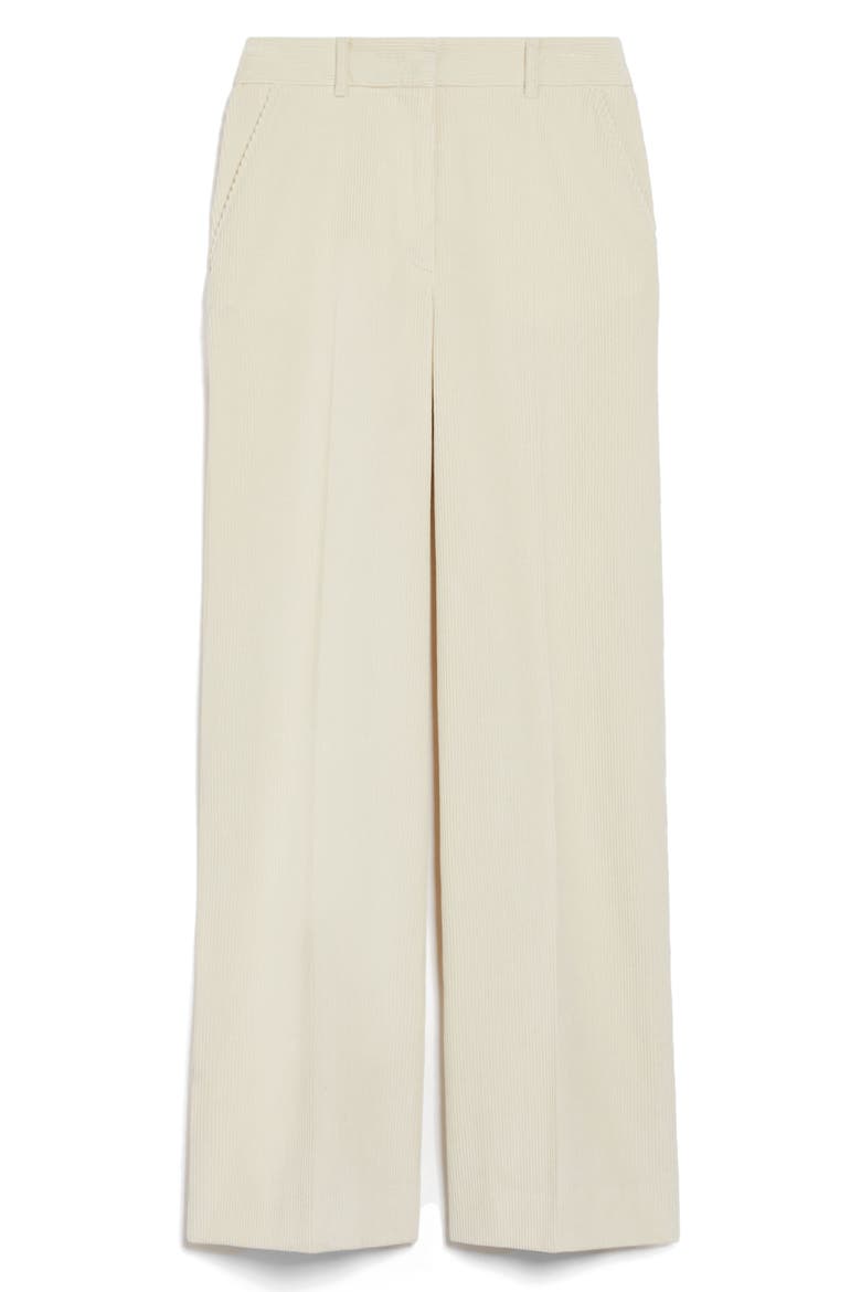 Tania Wide Leg Cotton Corduroy Pants, Alternate, color, MILK