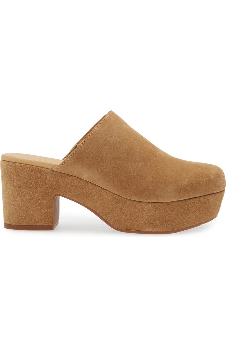 Chocolat Blu Ginette Platform Clog, Alternate, color, Camel Suede