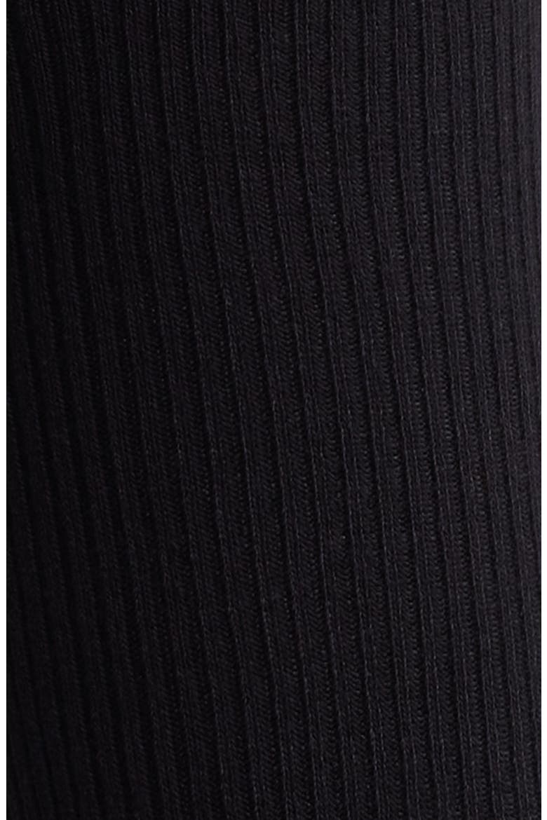 Rib Crew Socks, Alternate, color, BLACK
