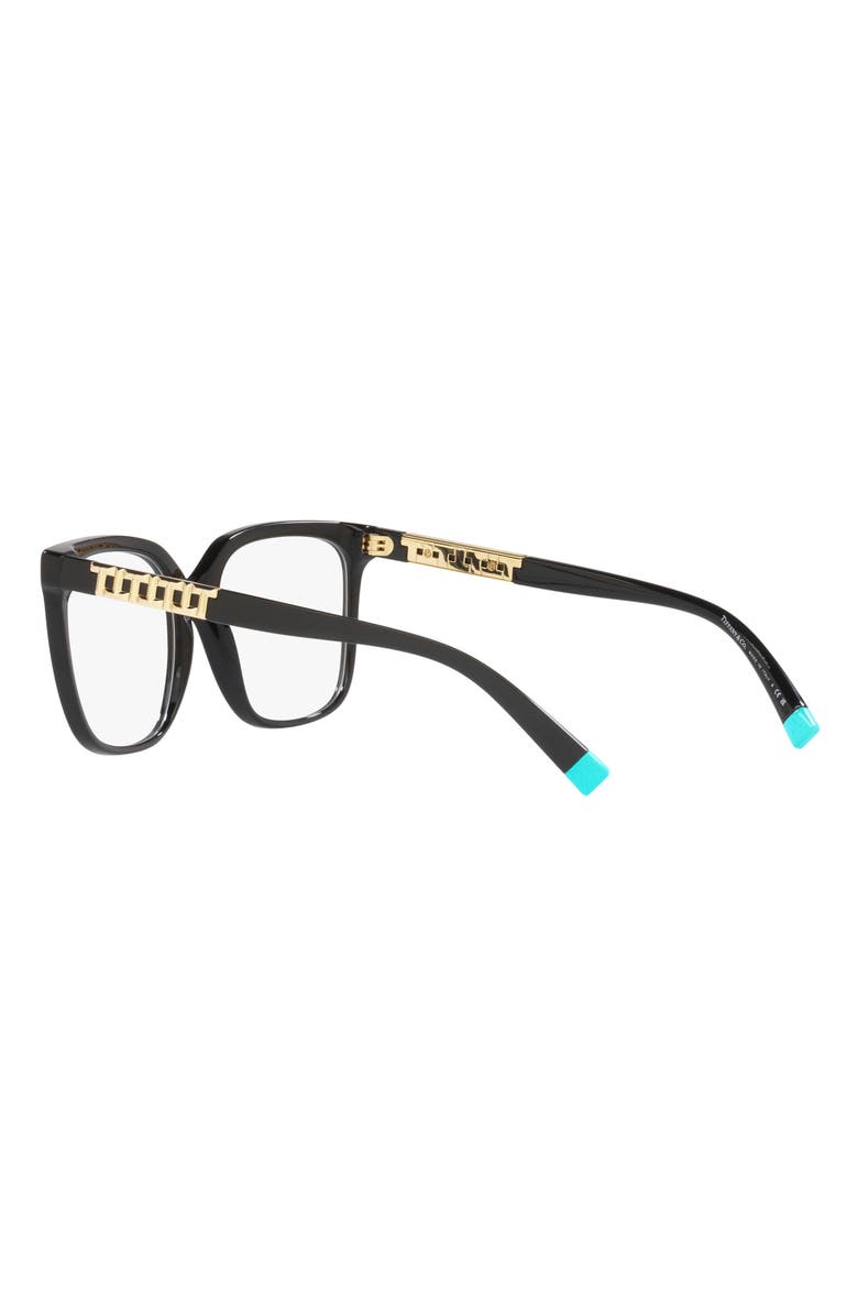 Tiffany & Co. 54mm Square Optical Glasses, Alternate, color, Black