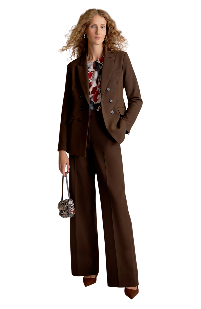 M.M.LaFleur Tinsley Wide-Leg Trousers, Alternate, color, Chocolate Torte Melange