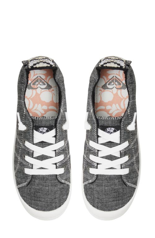 Roxy Bayshore Plus Womens Padded Insole Canvas Casual And Fashion Sneakers In Black
