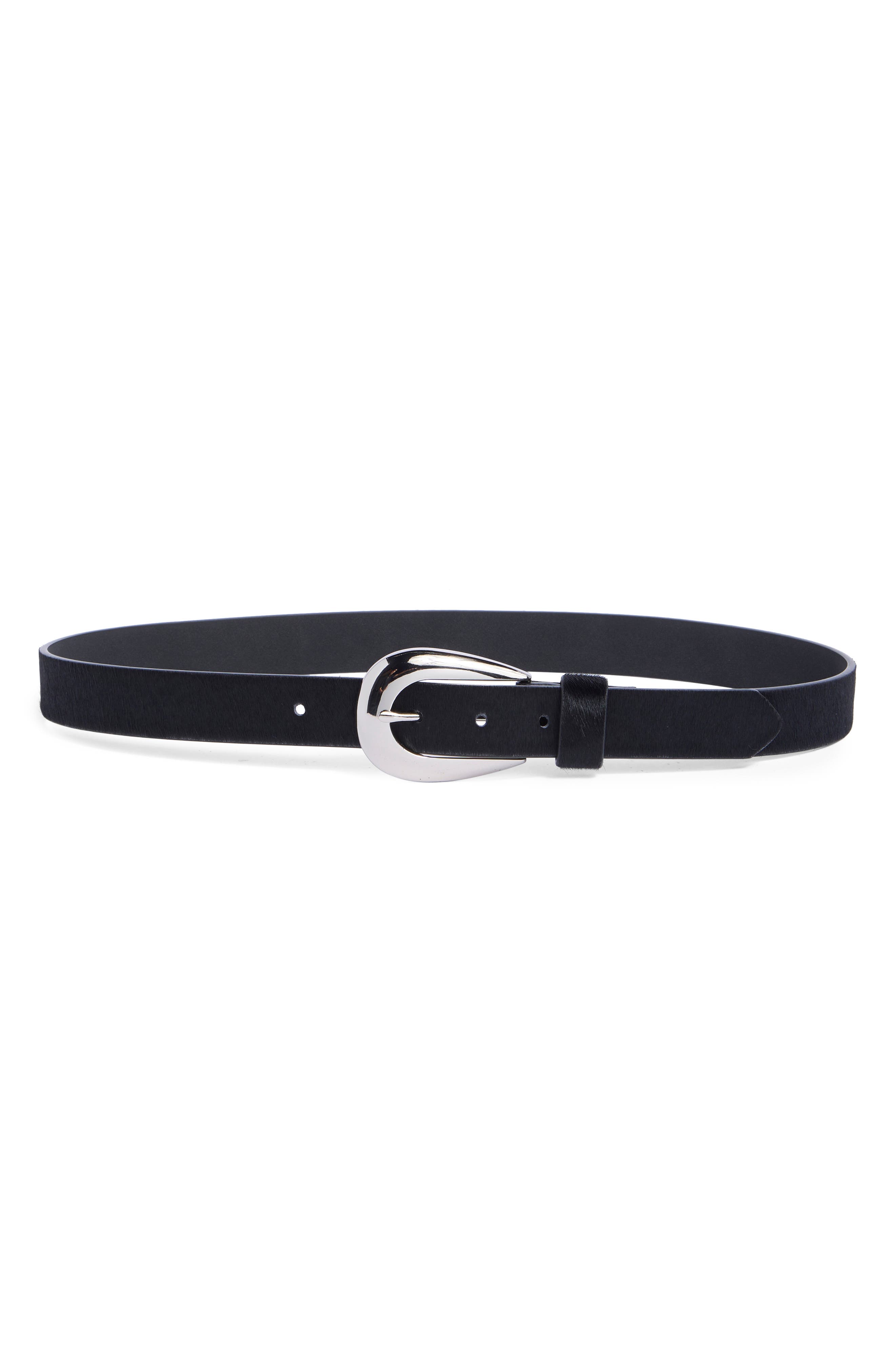 Genuine Calf Hair Western Tipped Belt