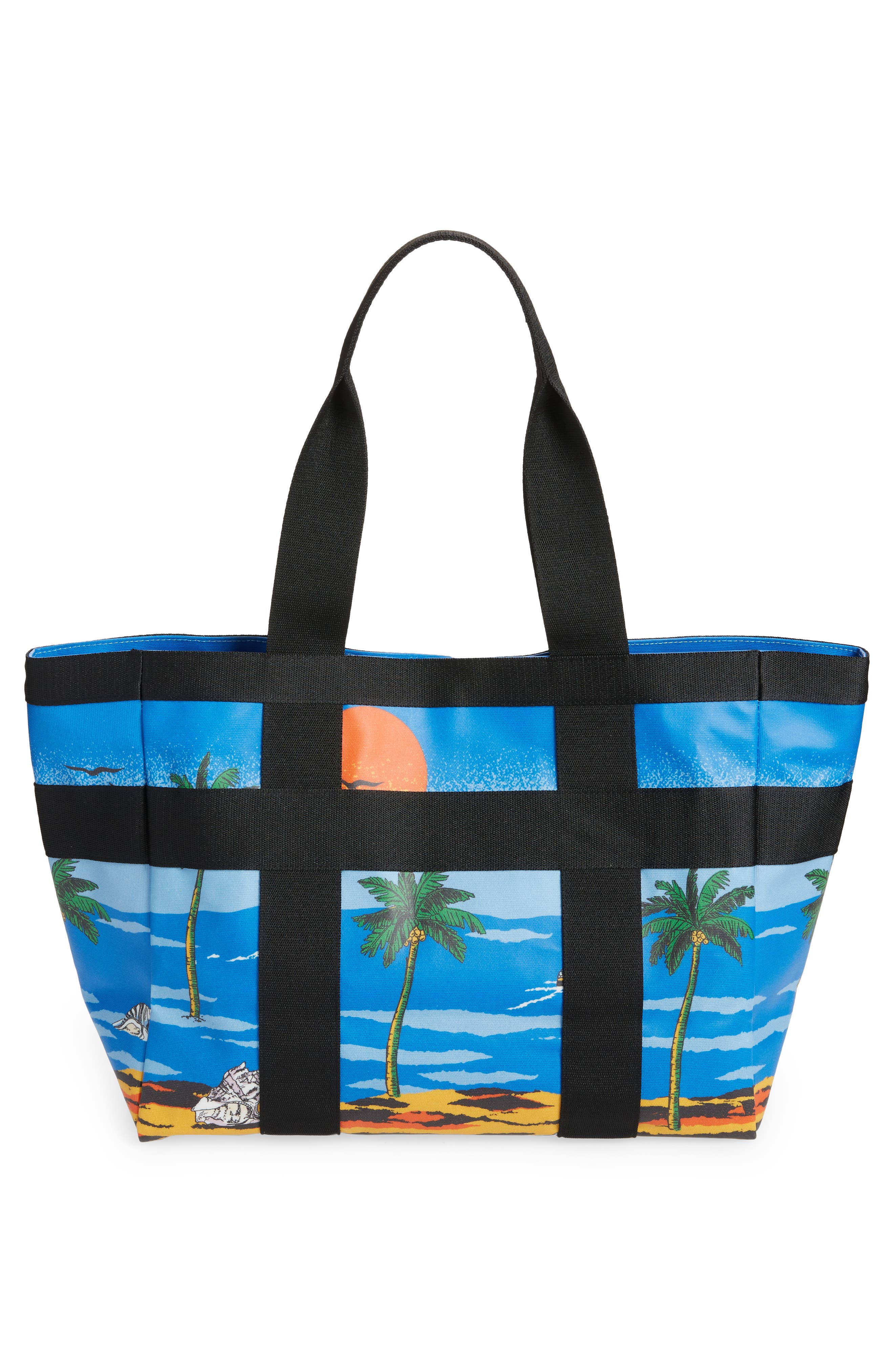 Ganni Coated Canvas Tote, Alternate, color, 