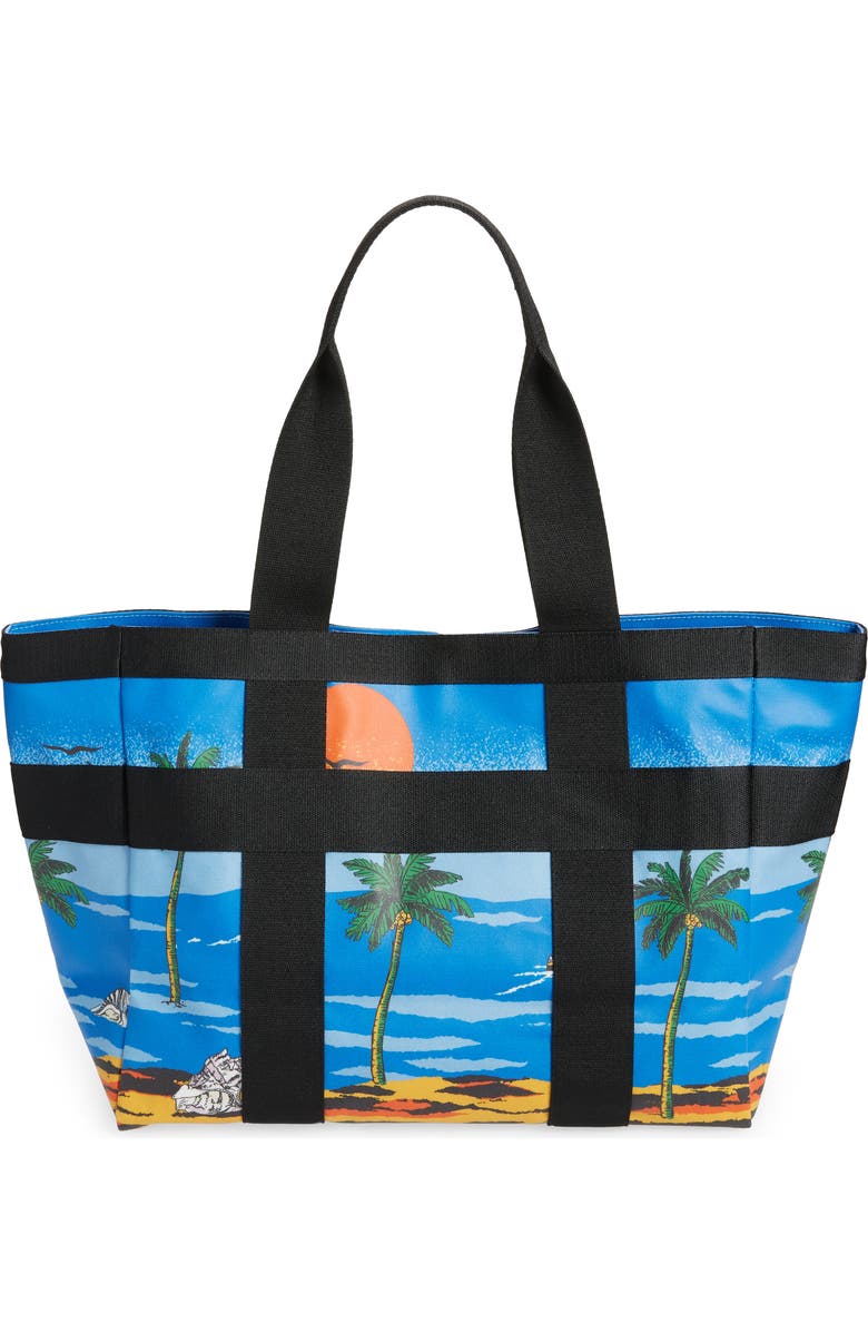 Ganni Coated Canvas Tote, Alternate, color,