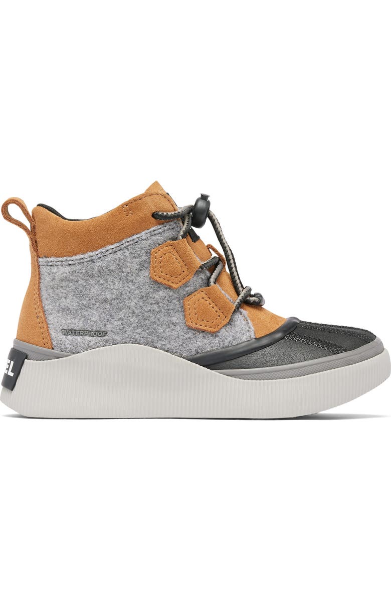 SOREL Kids' Out N About IV Waterproof Duck Boot, Alternate, color, Taffy/ Black