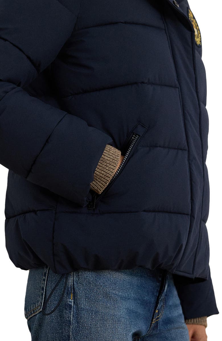 Lauren Ralph Lauren Crested Puffer Coat, Alternate, color, Dark Navy