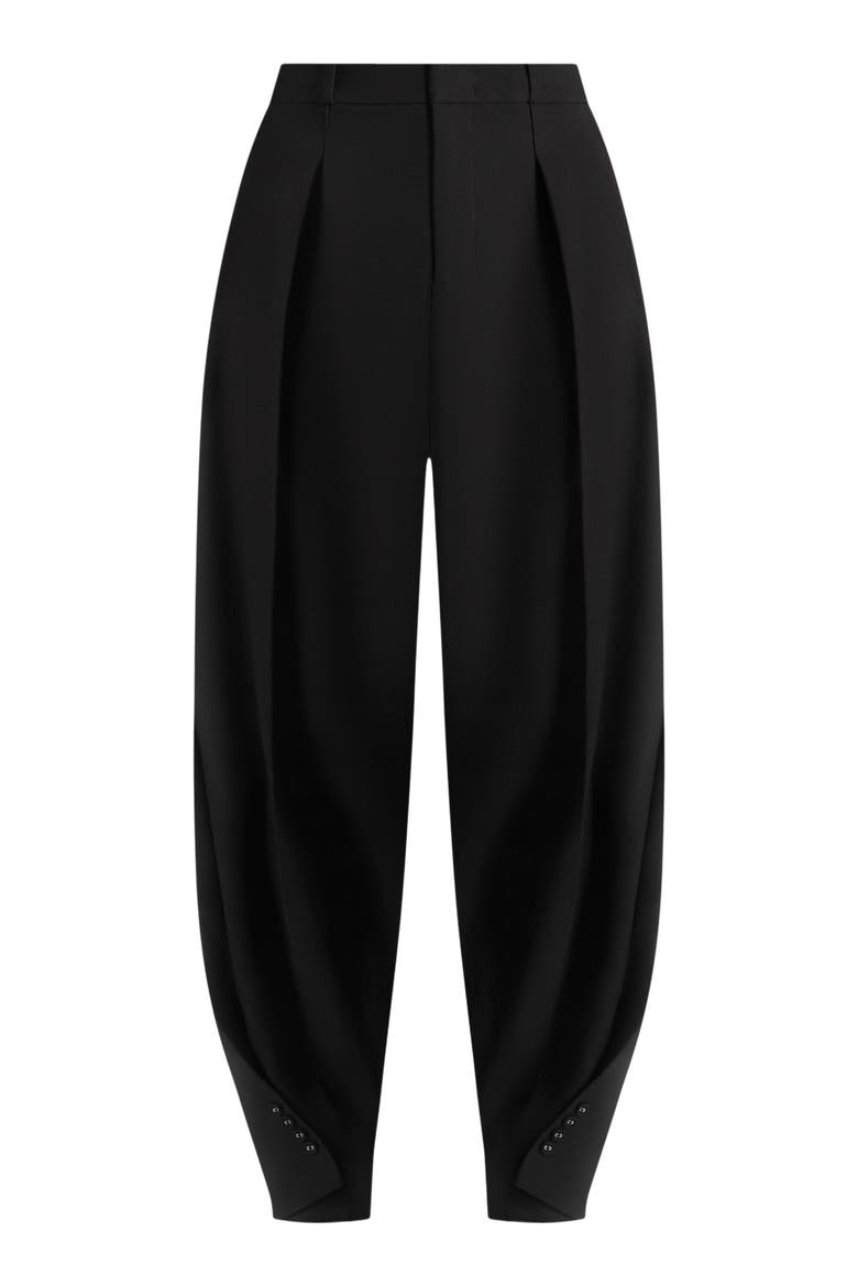 Sophie Wool Twist Leg Tailored Trousers, Alternate, color, Black