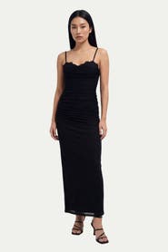 MissPap Premium Tulle Lace Trim Maxi Dress