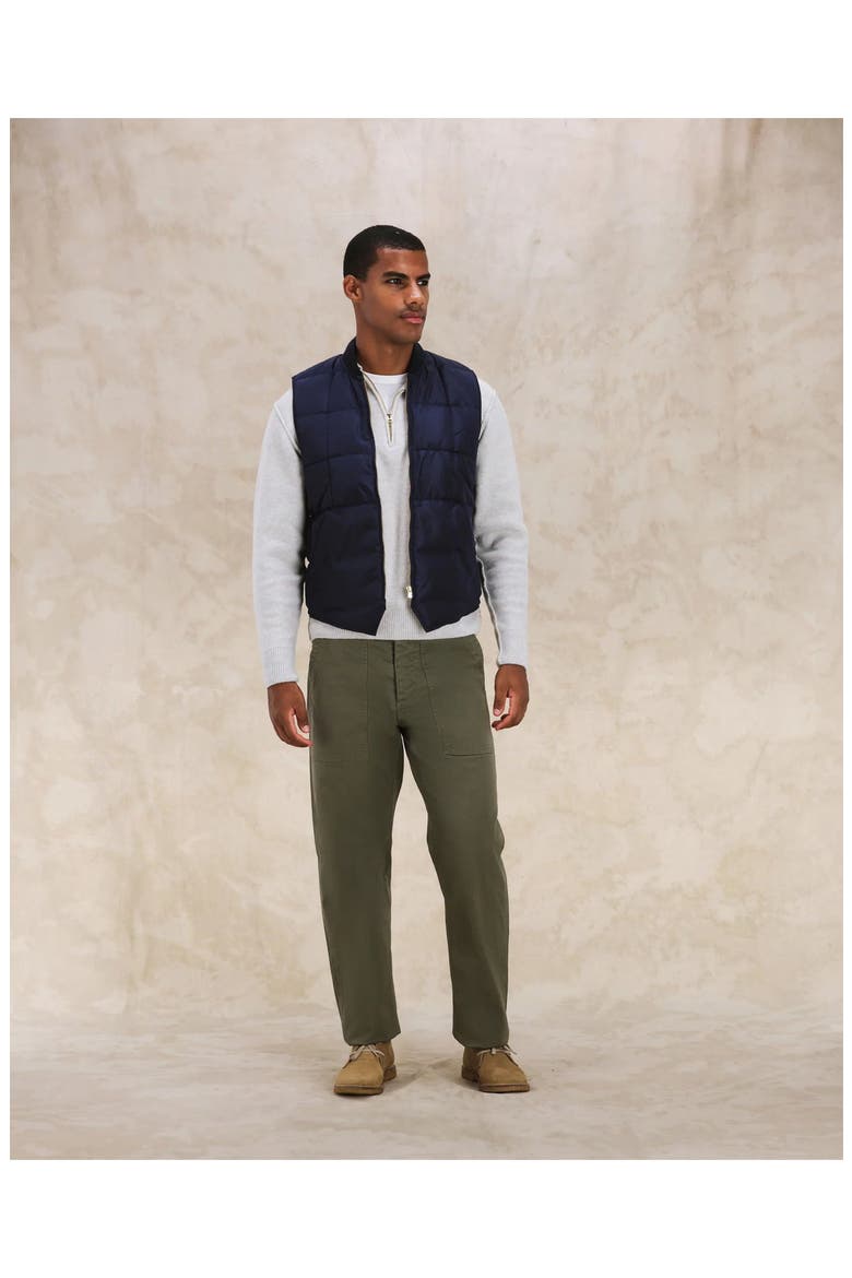 Nylon Vest2 with Camouflage Lining, Alternate, color, BLUE