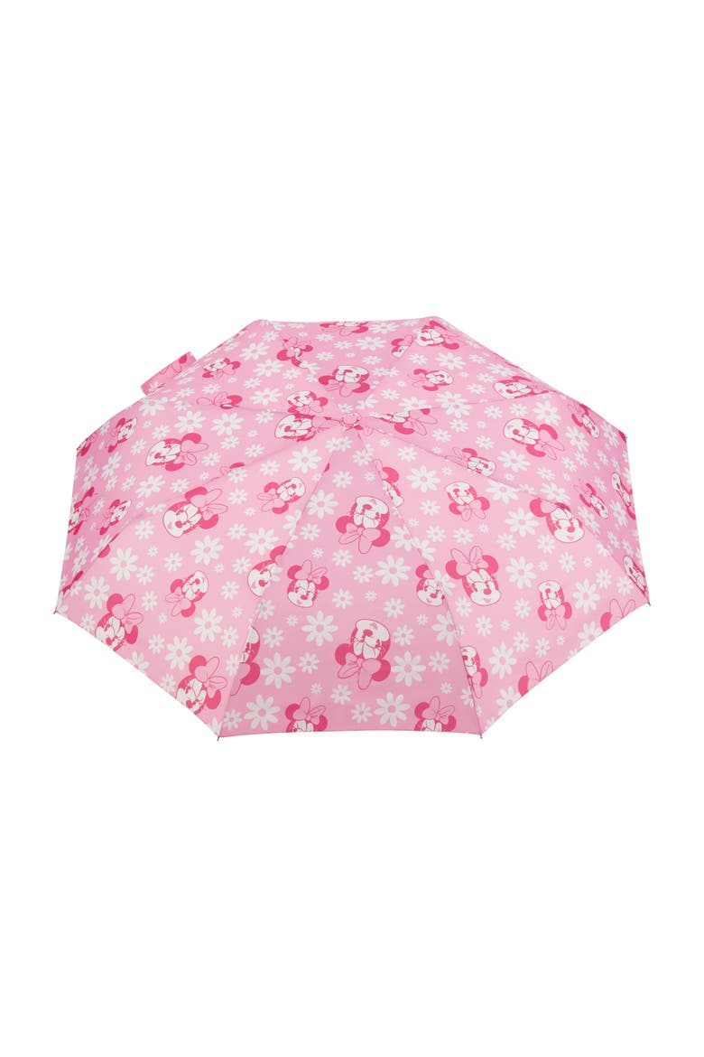 Minnie MouseFloral Umbrella, 39 Inch Arc, Pink  Compact, Lightweight & Travel-Friendly, Alternate, color, PINK