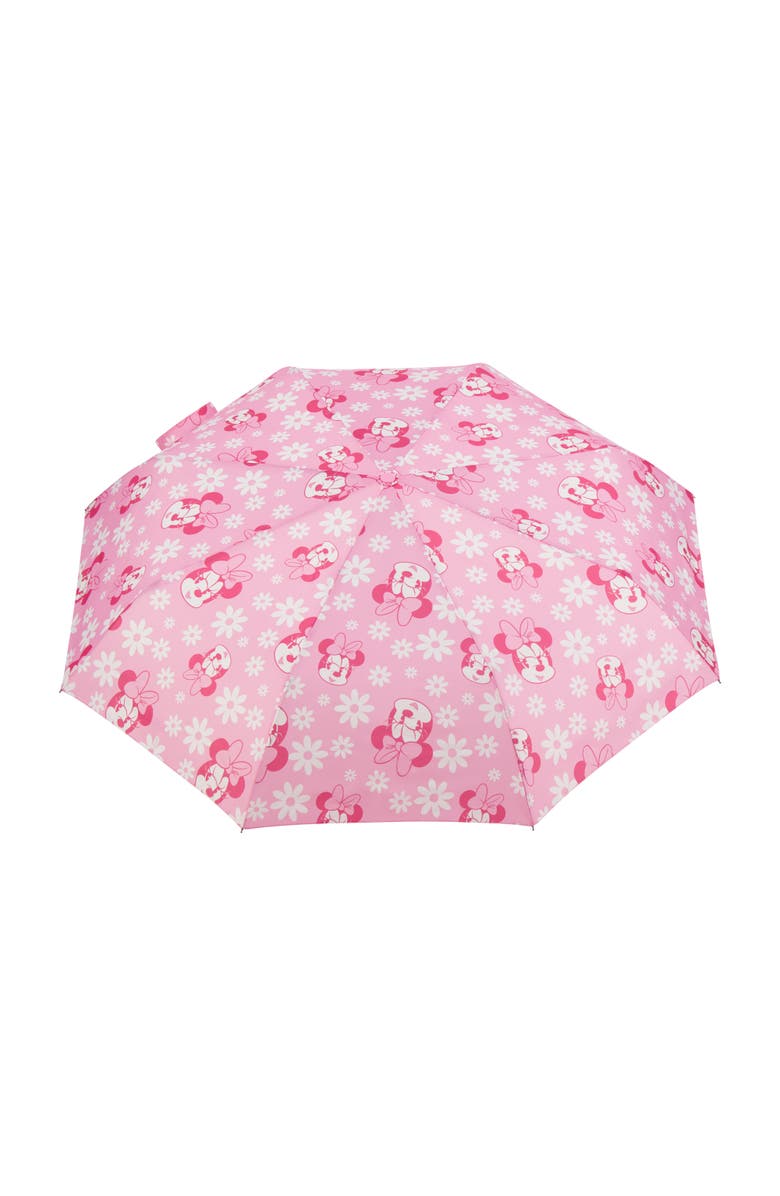 Disney Minnie MouseFloral Umbrella, 39 Inch Arc, Pink  Compact, Lightweight & Travel-Friendly, Alternate, color, Pink