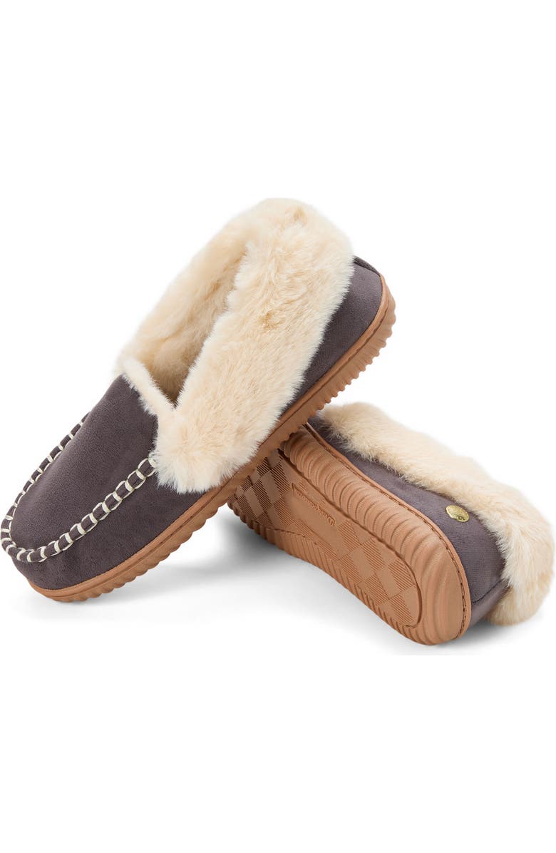 DEARFOAMS Ryland Cabin Moccasin Slipper, Alternate, color, Pavement