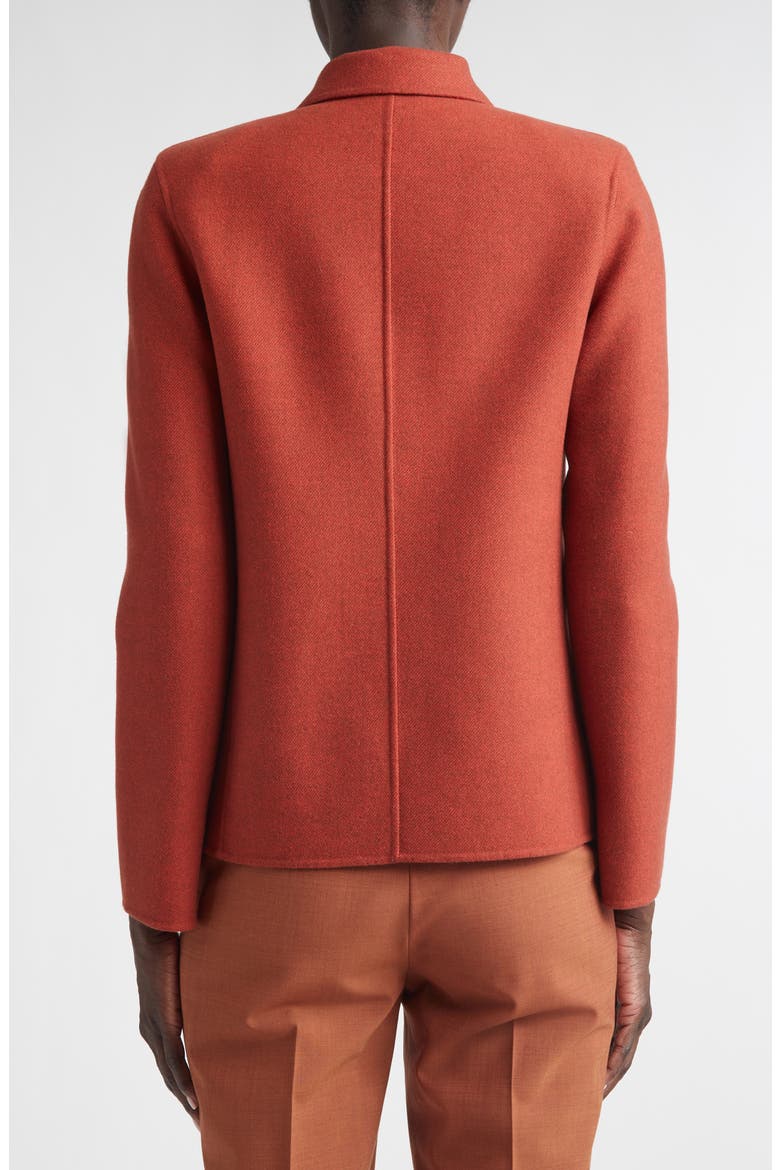 Double Breasted Wool & Cashmere Double Face Twill Coat, Alternate, color, RUST/ PERSIMMON