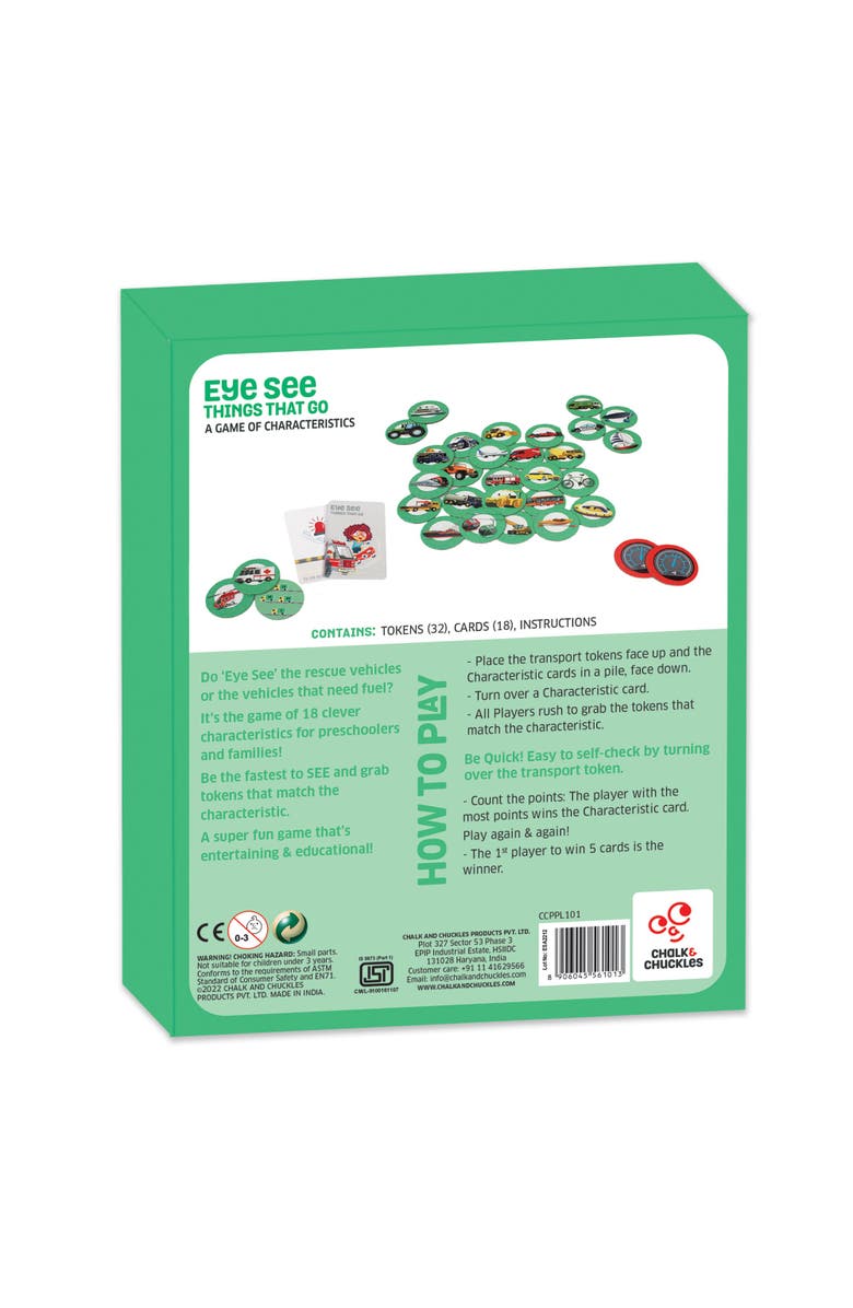 Chalk & Chuckles Eye See-Vehicles, Alternate, color, NO COLOR