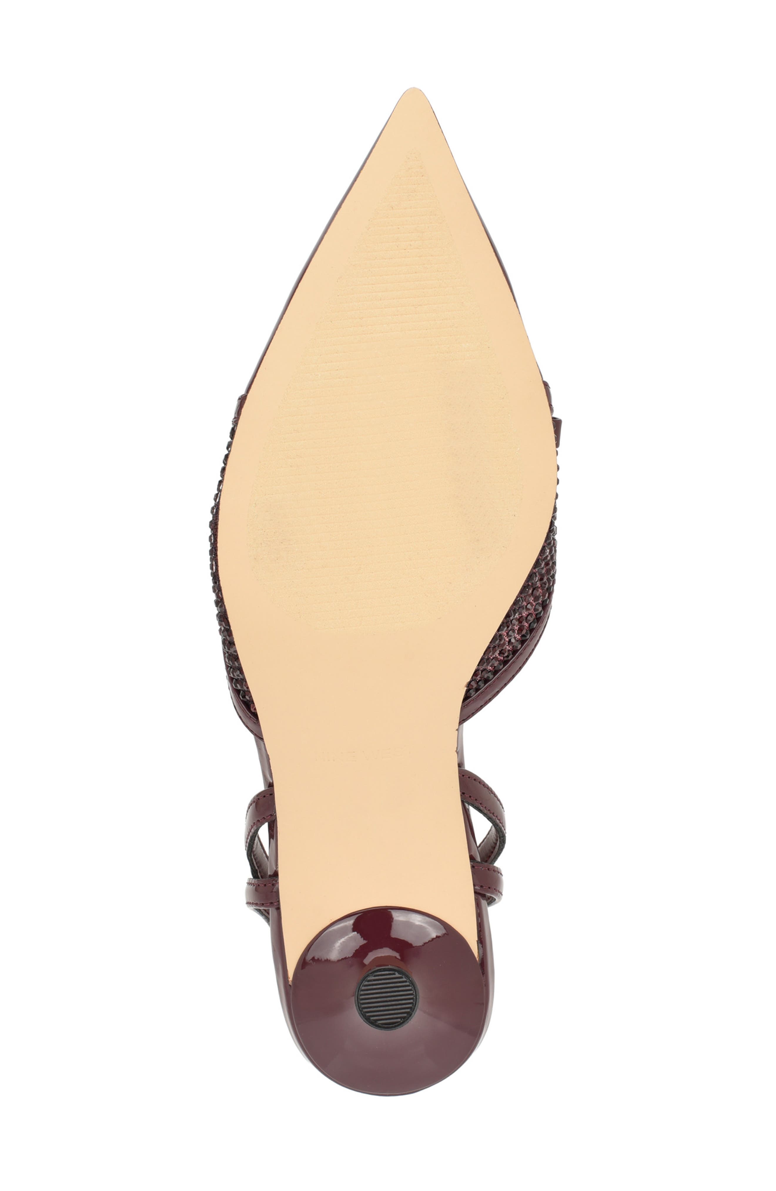 Padell Pointed Toe Slingback Pump, Alternate, color, DARK RED