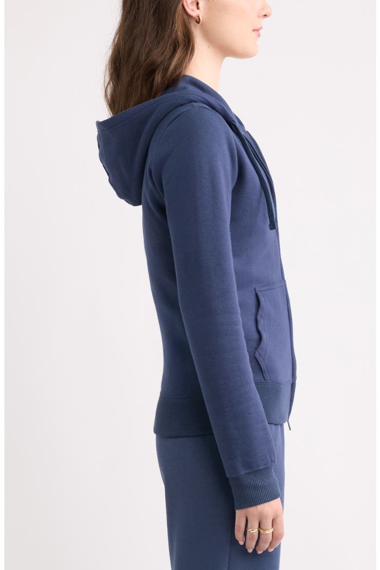 Slim Fit Zip Hoodie, Alternate, color, NAVY INDIGO