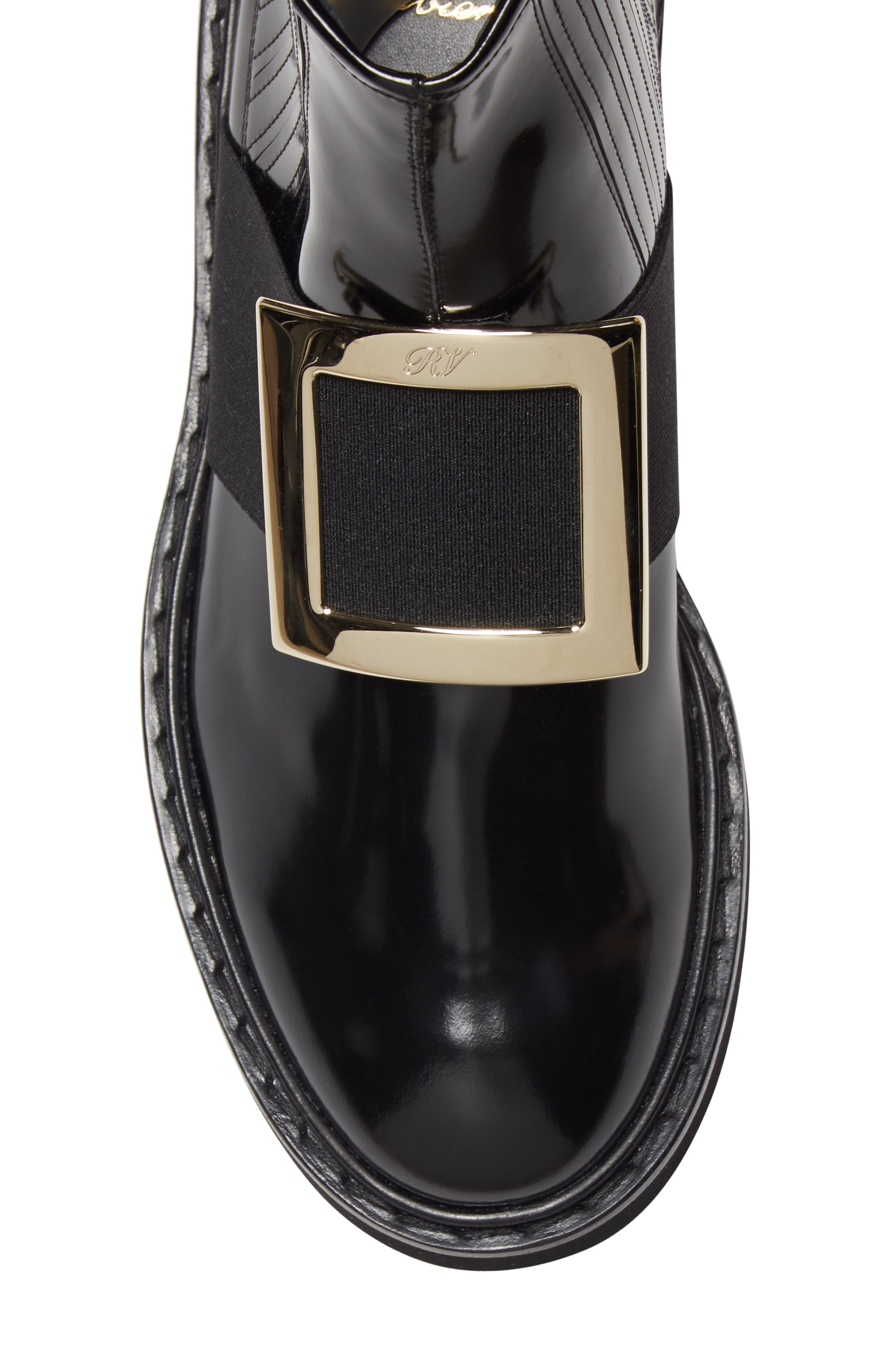 Roger Vivier Viv Rangers Chelsea Boot, Alternate, color, Black
