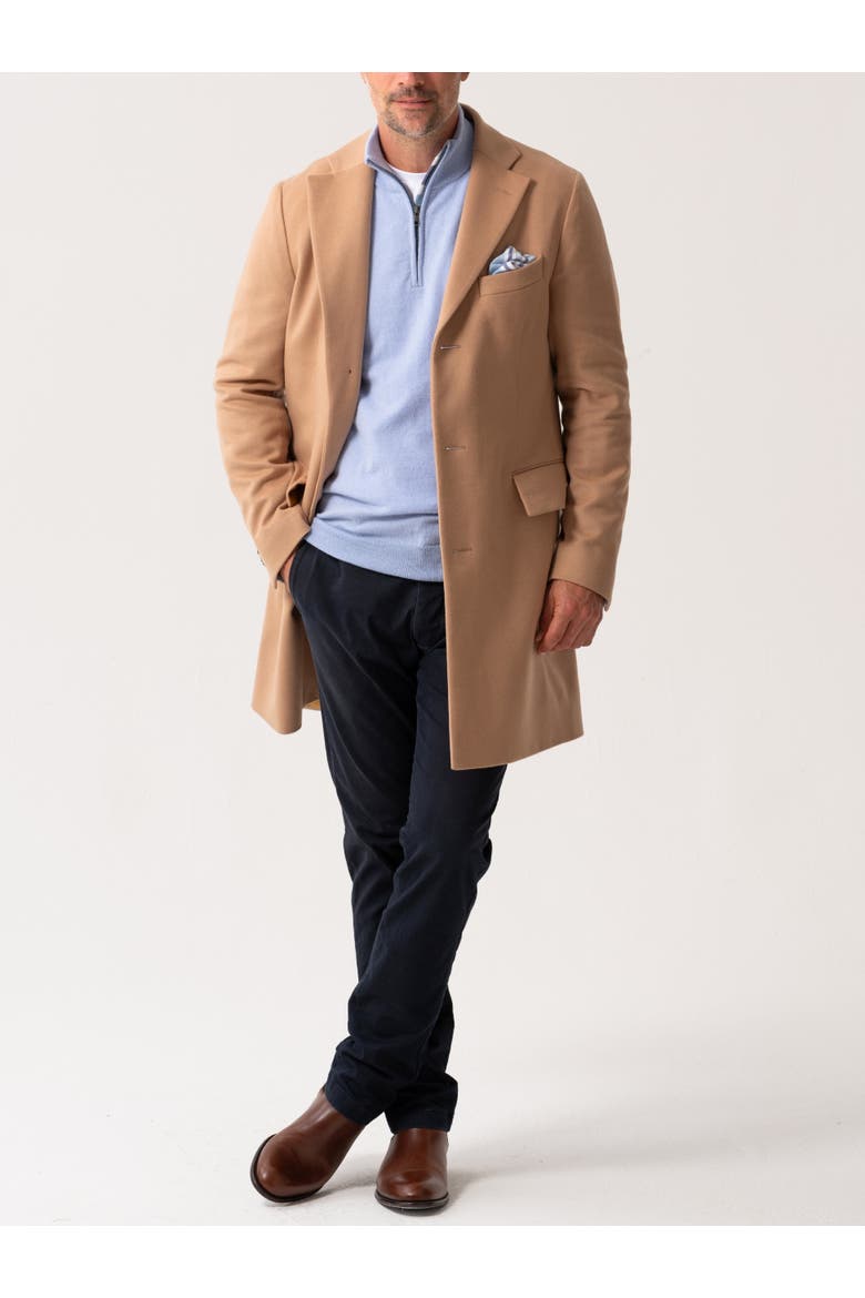 Long Sleeve Wool Collared Coat, Alternate, color, Camel