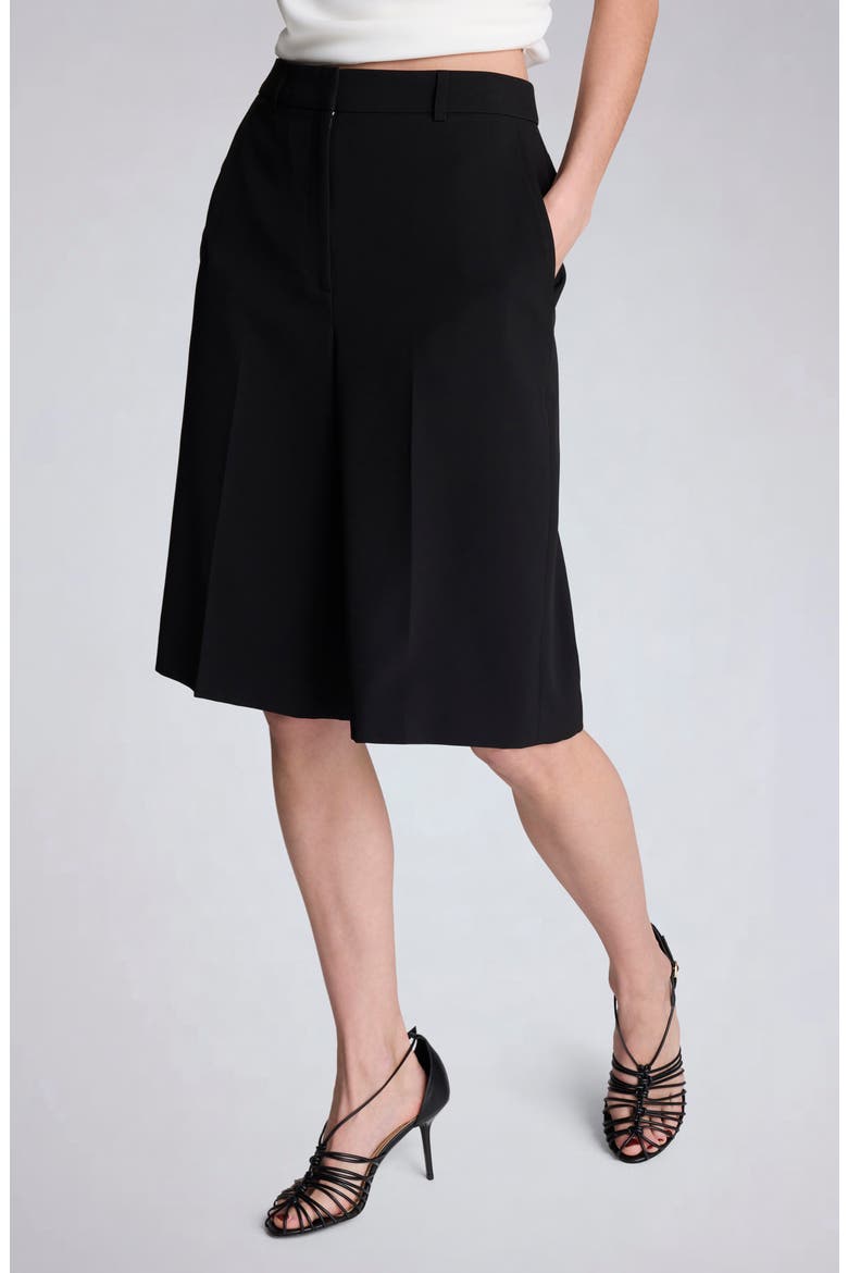 High Waist Bermuda Shorts, Alternate, color, BLACK