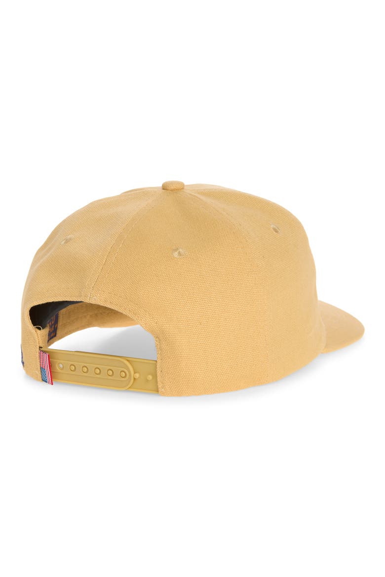 Hunting Embroidered Cotton Canvas Snapback Baseball Cap, Main, color, TAN/ NAVY