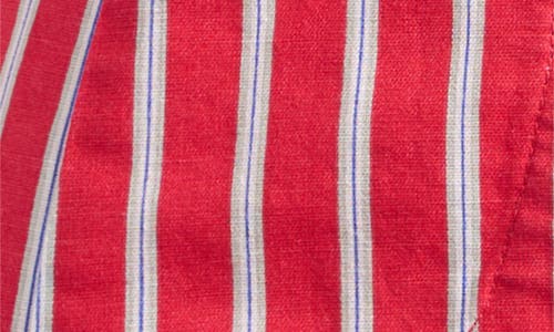 DAMSON MADDER DAMSON MADDER STRIPE ORGANIC COTTON & LINEN BUTTON-UP TOP 