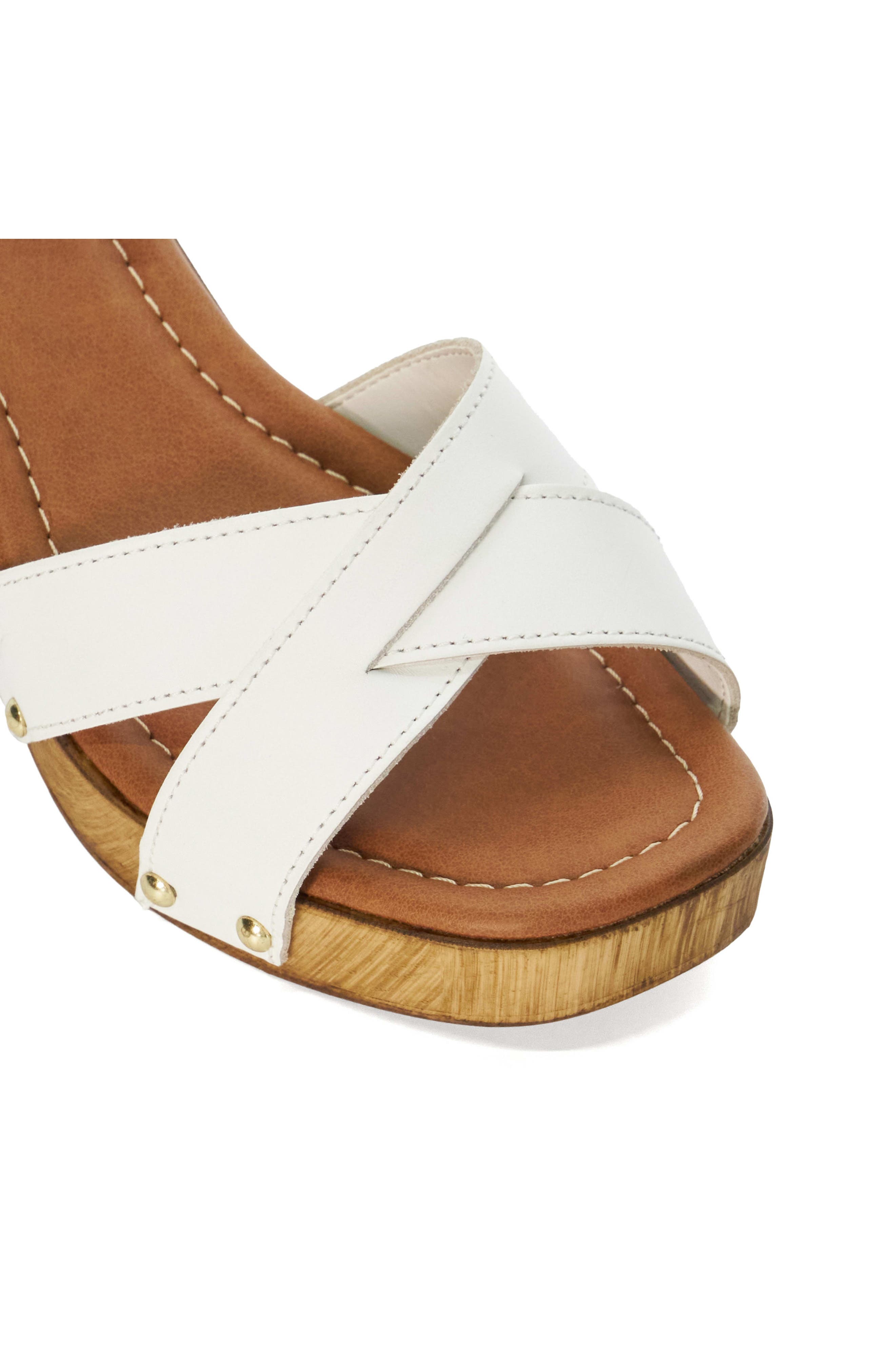 Dune London Judies Ankle Strap Platform Sandal, Alternate, color, White