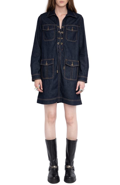 Remacha Long Sleeve Denim Dress