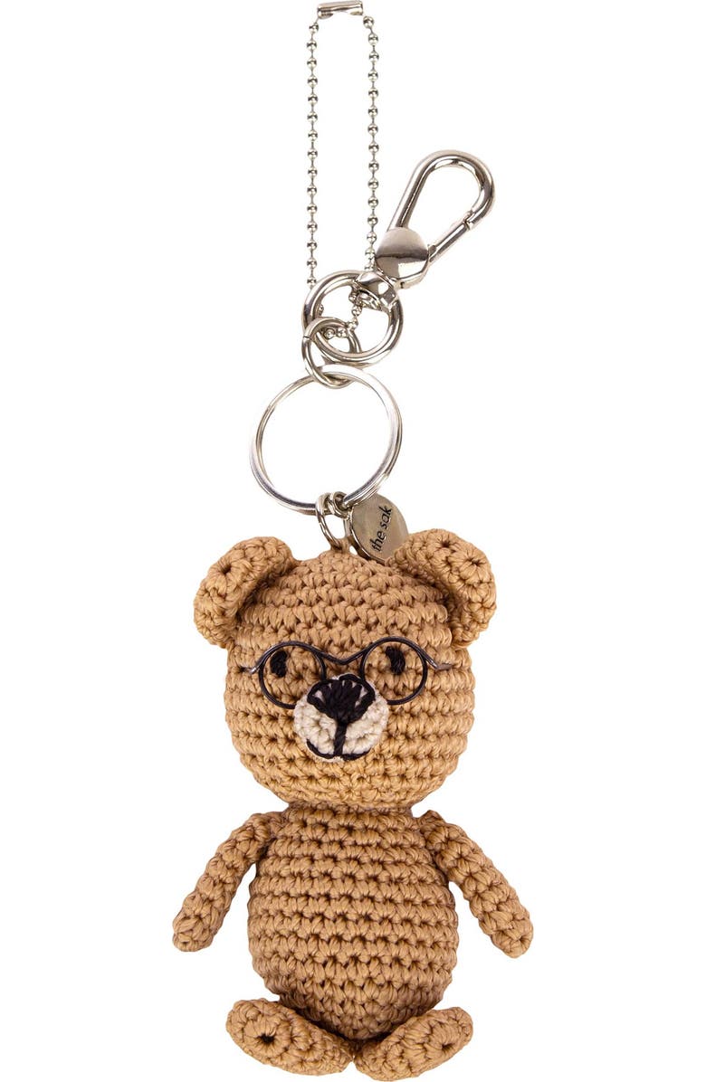 The Sak Yarnicharmz Hand Crochet Dangle - Teddy Bear, Main, color, Teddy Bear