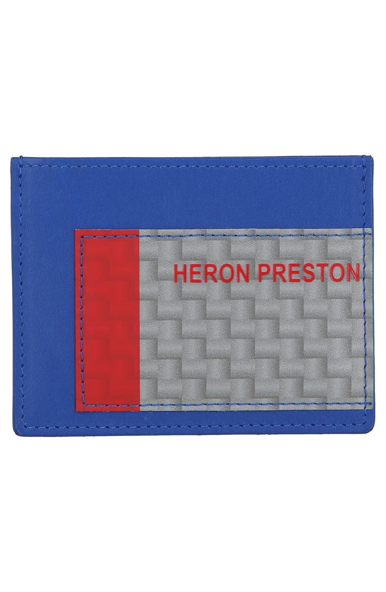 Heron Preston Leather Tape Card Holder, Alternate, color,
