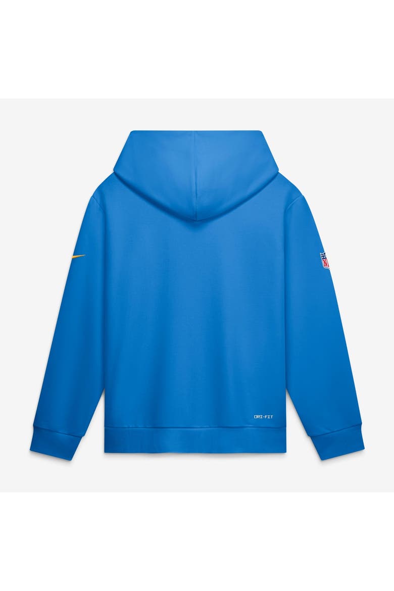 Men's Nike Powder Blue Los Angeles Chargers Sideline Standard Issue Quarterback Scramble Dri-FIT Full-Zip Hoodie, Alternate, color, Powder Blue