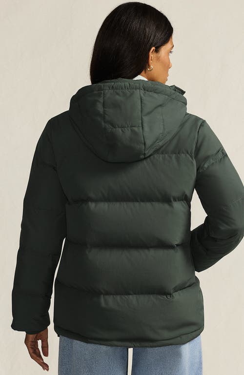 Lands' End Wide Channel 600 Down Puffer Jacket In Green