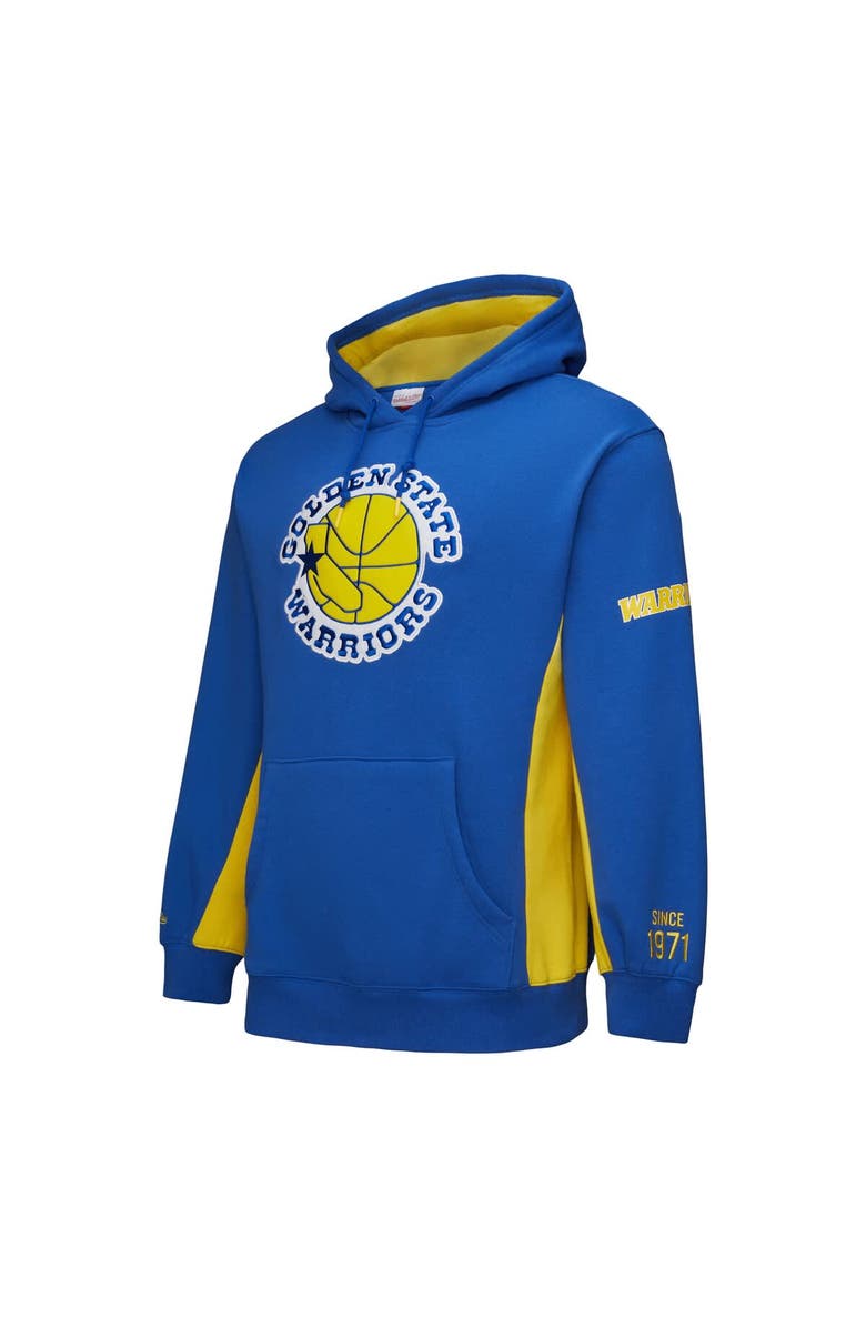 Mitchell & Ness Men's Mitchell & Ness Royal Golden State Warriors Hardwood Classics Team Origins Fleece Pullover Hoodie, Alternate, color, Royal
