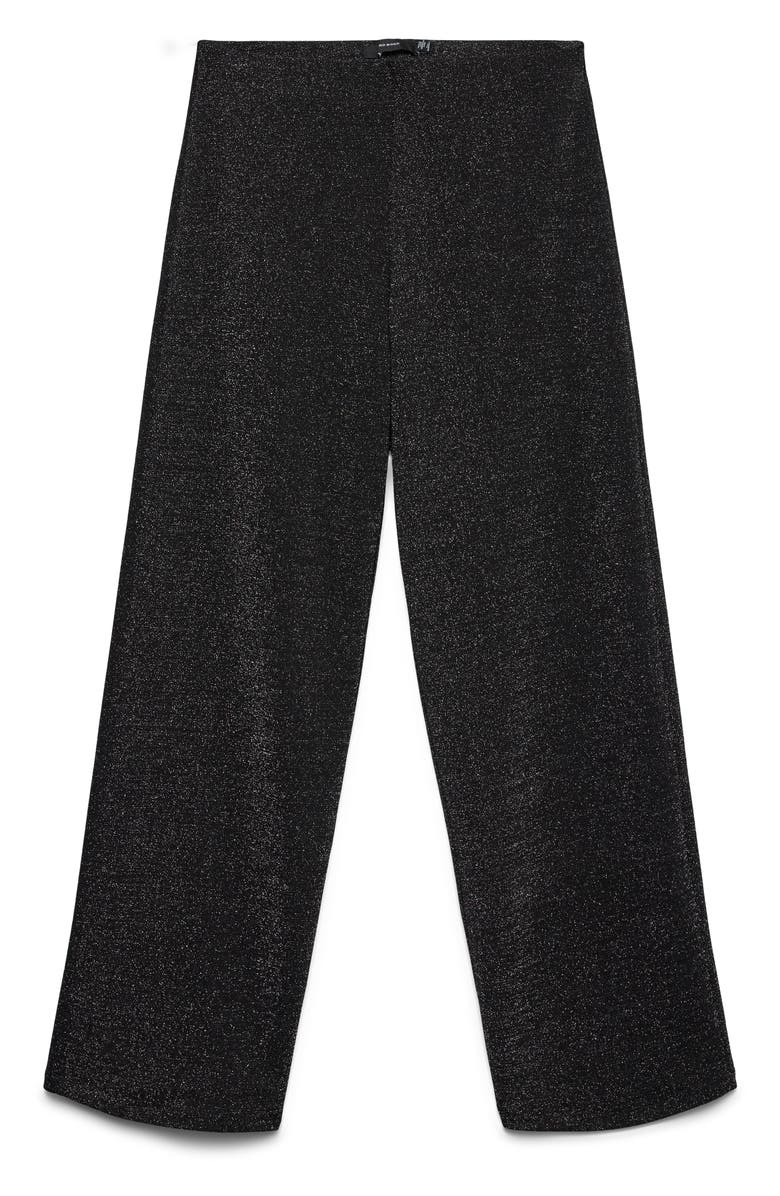VERO MODA Berlin Glitter High Waist Pants, Main, color, Black Detail Mega