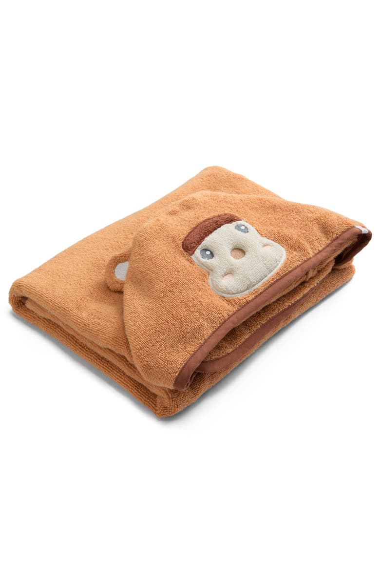 MORI Monkey Baby & Kids Hooded Bath Towel, Alternate, color, Doe