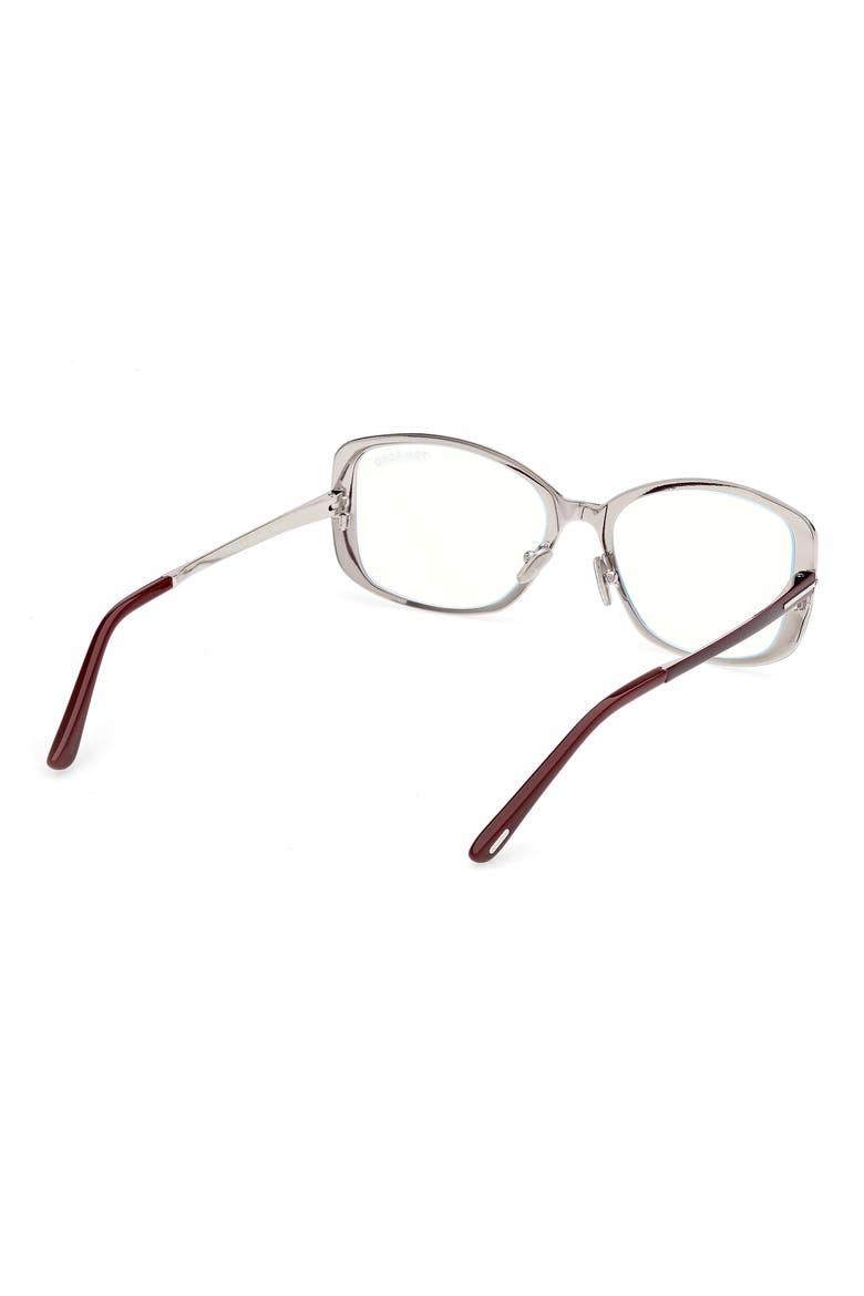 54mm Rectangular Optical Glasses, Alternate, color, BURGUNDY ENAMEL / PALLADIUM