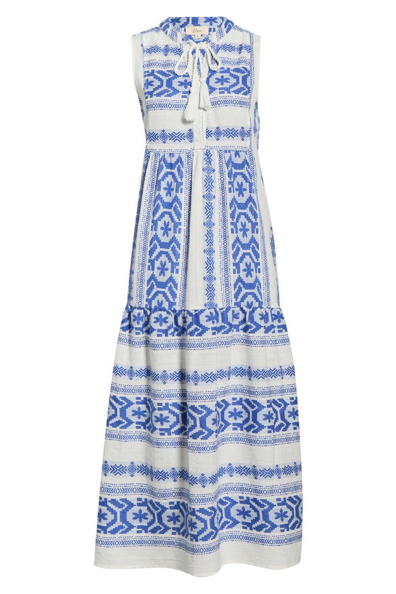 Sleeveless Cotton Cover-Up Midi Dress, Alternate, color, NATURAL BLUE